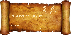 Ringbauer Judit névjegykártya