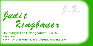 judit ringbauer business card
